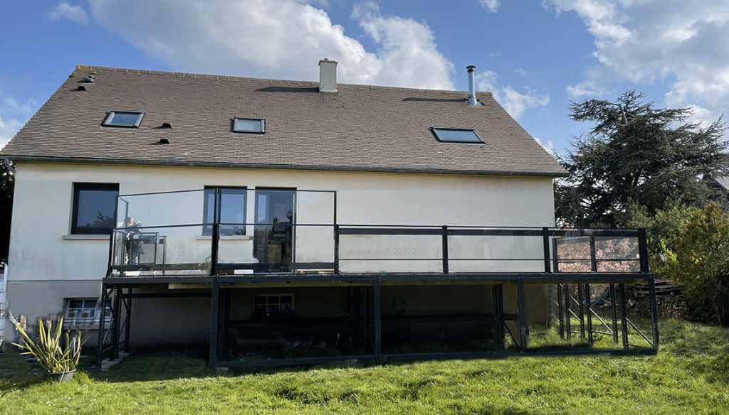 Un garde-corps pour terrasse sur pilotis